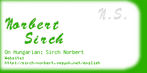 norbert sirch business card